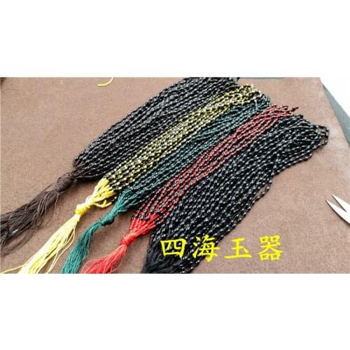 The new luxury boutique black beads necklace beads hanging rope small meters