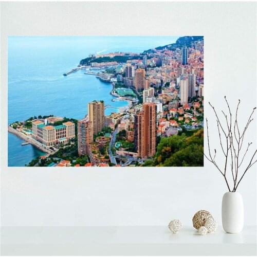 Custom Monaco Poster Canvas Poster Modern Art Home Decoration Cloth Fabric Wall Poster Print Fabric Unframed 0224
