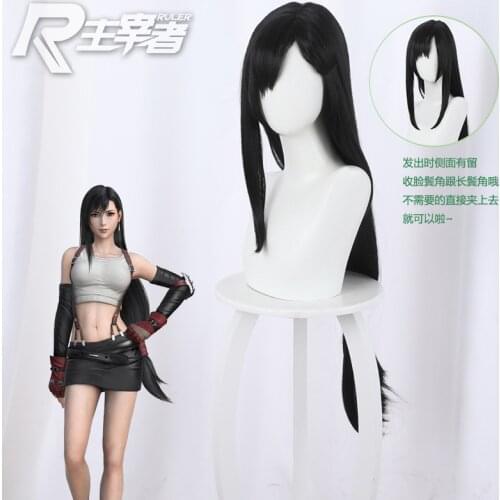 Natural Black Cos Wig Hair High Temperature and Heating Synthesis Halloween Accessories