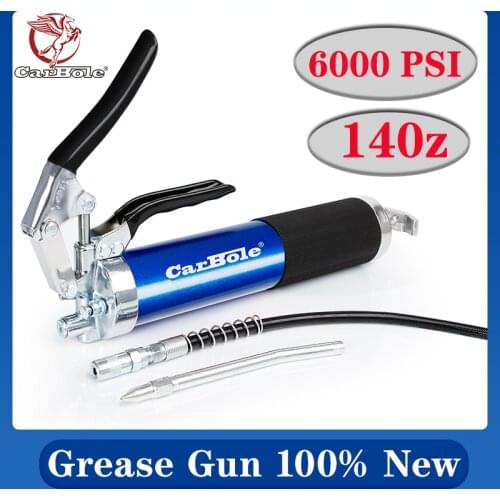 Blue 400CC Hand Lever Grease Gun Including 5 Accessories Grease Gun Hand Lever Gun With CARBOLE Logo