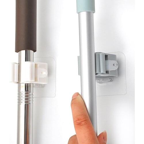 Mop Rack Wall Mounted Mop Holder Kitchen Storage Broom Holder Hanger Shelf Bathroom Accessories Household Kitchen Organizer Hook