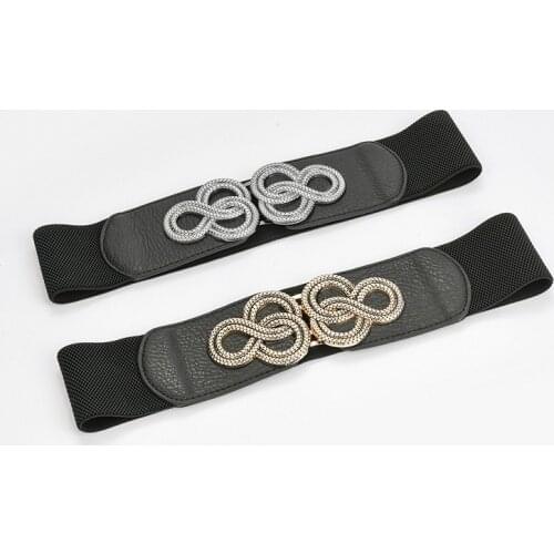 YonbaoDY Womens Wide elastic belt Luxury fashion waistband for Down jacket and dress Evening dress decorative belt