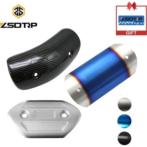 ZSDTRP Motorcycle Exhaust copy Carbon Protector Ak Heat Hot Shield Cover For Yoshimura AR SC Exhaust Muffler Cover
