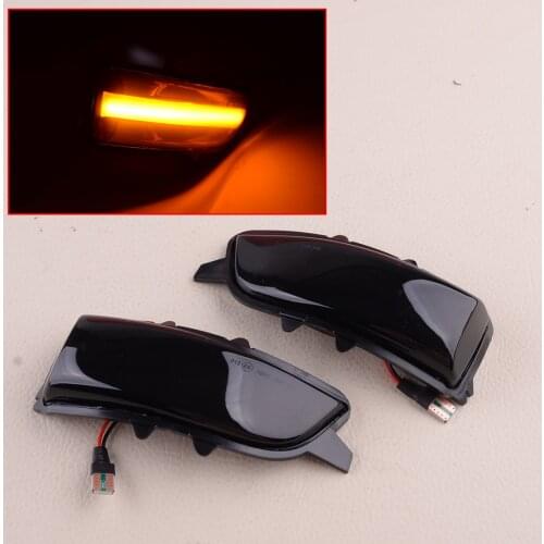 1 Pair Car Front Side Mirror LED Dynamic Turn Signal Light Lamp Replacement fit for Volvo S80 2007 2008 2009 2010 2011 2012 2013