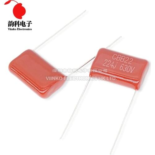 10pcs CBB Polypropylene film capacitor pitch 15mm 224 220nF 630V