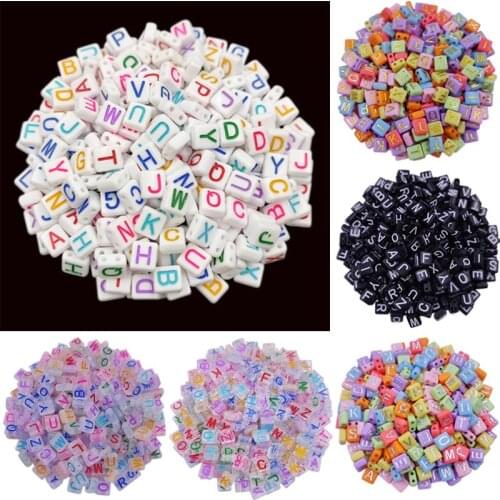40Pcs 9*8mm Square Loose Beads DIY For Jewelry Making Necklace Bracelet Pendant