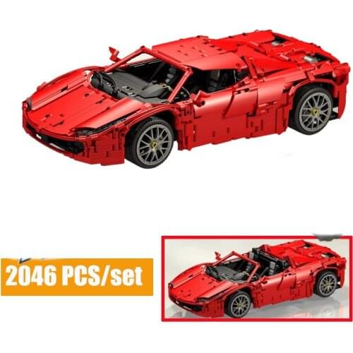 Technic RC Motor Power Function Vehicle Red Spider LeGINGly MOC-1767 Ferrariums 458 Mobile Building Kits Blocks Birthday DIY Toy