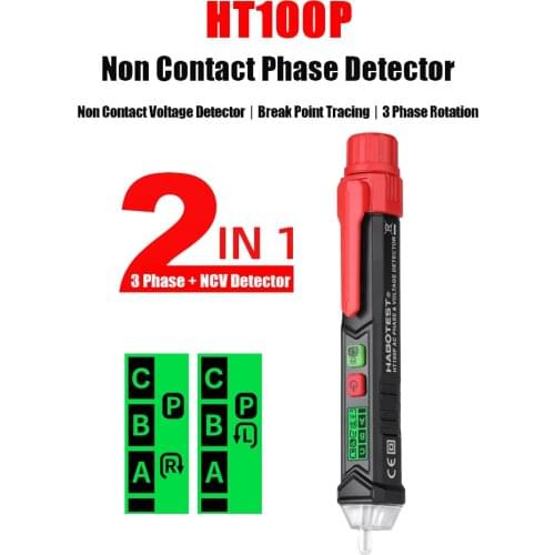Non contact AC Voltage Phase Detector Frequency Tester Circuit Breaker Finder Detect Pen with High And Low Sensitivity Mode Mini