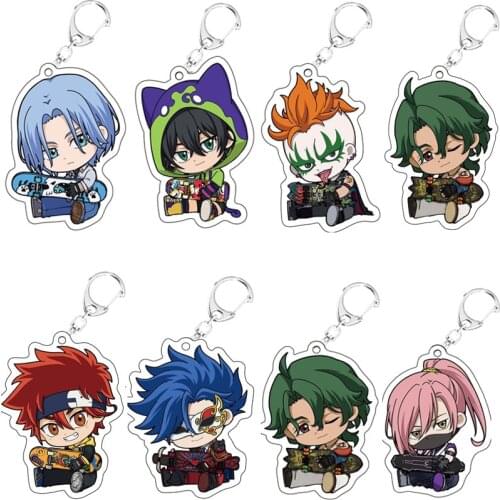Anime Keychains SK8 The Infinity Acrylic Keychain SK EIGHT Character Miya REKI Cherry Blossom Double Side Pendant Key Ring