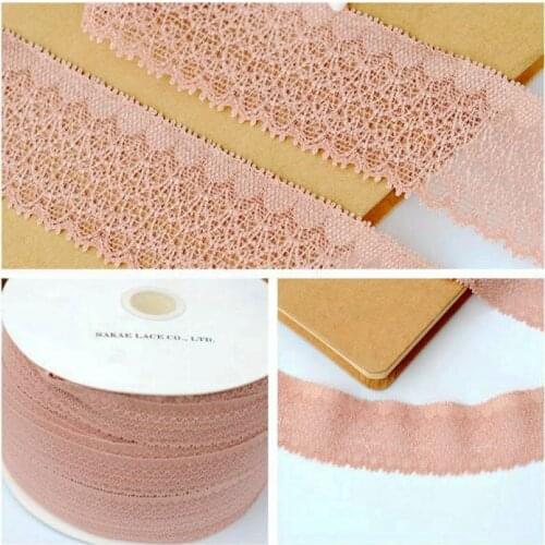 Hot sale Her dress lace Deep color of skin and stretch lace 3 cm H0304