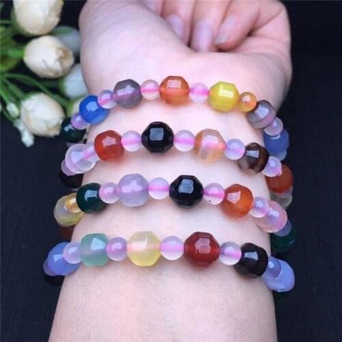 Colorful agate Bracelet Chakra Mixed Crystal Bracelets Healing