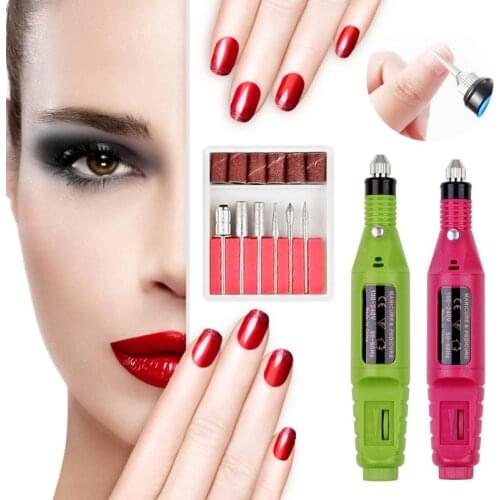 1Set Professional Electric Nail Drill Machine Kit Manicure Machine Nail Art Pen Pedicure Nail File Strong Nail Drill Tools HOT