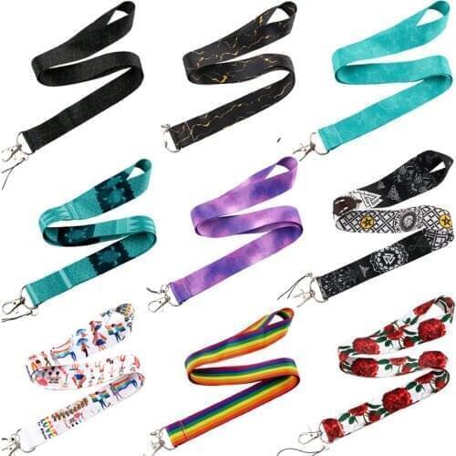 BH1555 Blinghero Marble Viking Sea Turtle Lanyard for Key Phone Badge Holder Neck Strap With Keyring Strap Homosexual Lanyard