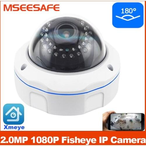 Mseesafe HD IP Fisheye Wide Angle 180 Degree 1080P Camera 2.0MP And 5.0 MP Optional Support Night Vision View