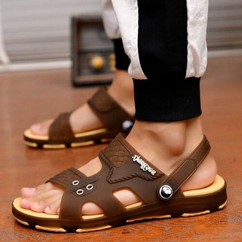 2020 Summer Casual Shoes New Men Sandals Gladiator Sandals Open Toe Platform Outdoor Beach Sandal Rome Footwear Black NANLX14