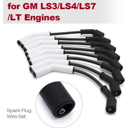 KKMOON Spark Plug Wire Set - for Extreme 9000 Ceramic Boot - for GM LS3/LS4/LS7/LT Engines Auto Car Accessories