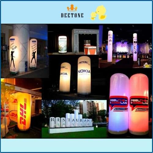 Inflatable cylindrical and conical colored lights for cheap sale can be used for advertising business