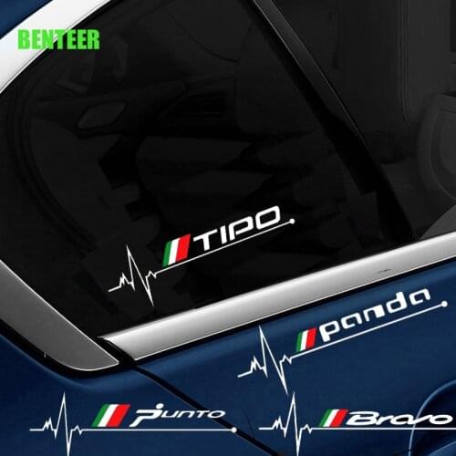 2pcs KK car rearview miror sticker for fiat tipo