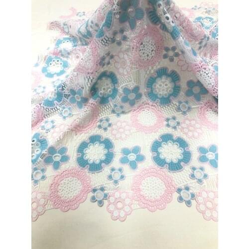 New Style Africa Lace Fabric 2021 High Quality Lace Water Soluble Embroidered Fashion Soft Lace Fabric 5 Yards