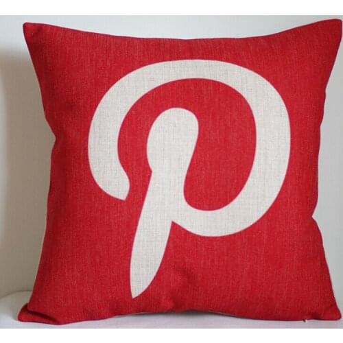 Pintrester pillow cover, Creative social media logo Pintrester throw pillow case pillowcase wholesale