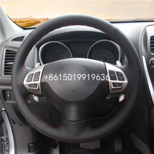 DIY Car Steering Wheel Cover Wrap Cover Car interior decoration For Mitsubishi Lancer X 10 2007-2015