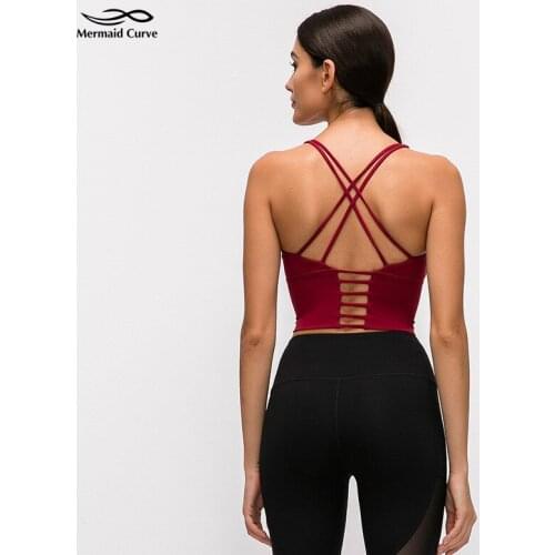 Mermaid Curve Sports Top Vest Beauty Back Sport Bra Top Shock-Proof Gathering High-Intensity Sport Bh Yoga Underwear Fitness Bra
