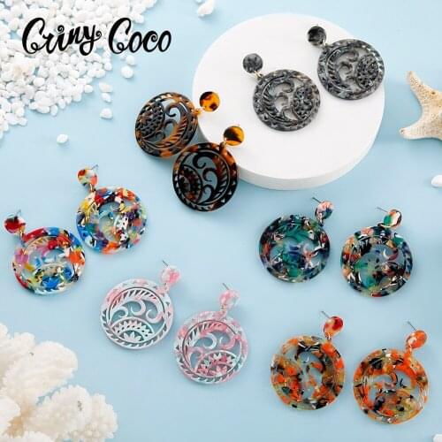 Cring Coco Hawaiian Holiday Earring Dangling Earrings Earring Jewelry New Birthday Gifts 2021 Designer Samoa Acrylic for Women