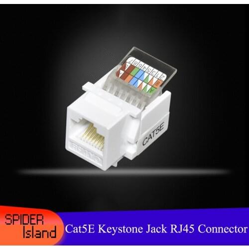 50pcs Category 5 Cable CAT5e Network Module CAT 5 e Network Information Computer Wall Plate Rj45 Connector Module