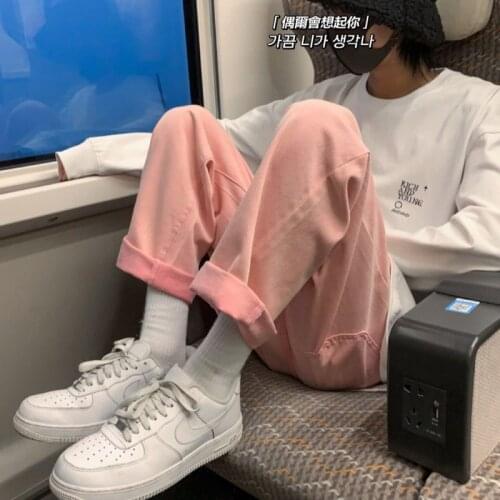 Spring Summer Jeans Mens Fashion Casual Wide-leg Jeans Men Streetwear Korean Loose Hip-hop Straight Denim Trousers Mens M-2XL