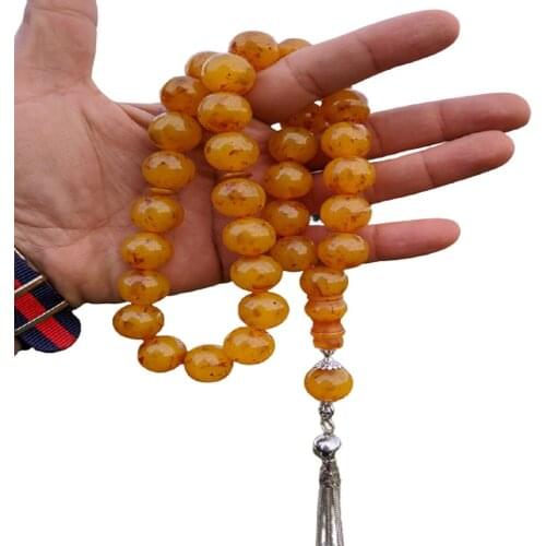 Tasbih Ottoman Faturan German Cherry Amber Sandalous Misbaha Rosary Free Shipping #16K