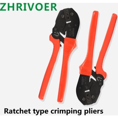 Ratchet type terminal crimper cold crimper manual multi-functional insulated crimper tool straight pin