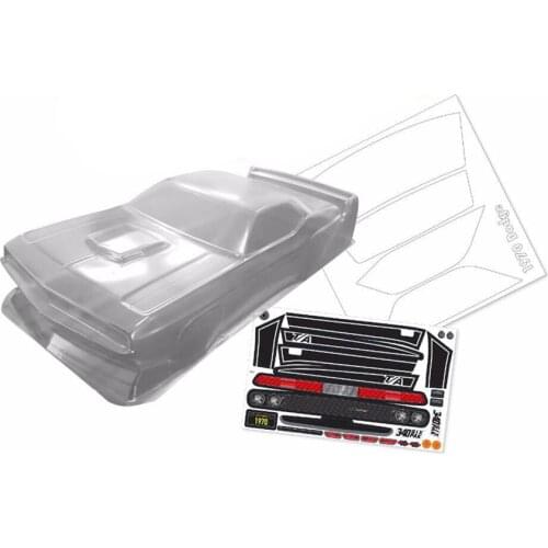 1/10 Rc Car On Road Body Shell 1970 Version DodgeYellow Challenger Toys Model 200mm PC Clear Car Shell W/ Decoration Sticker Kit