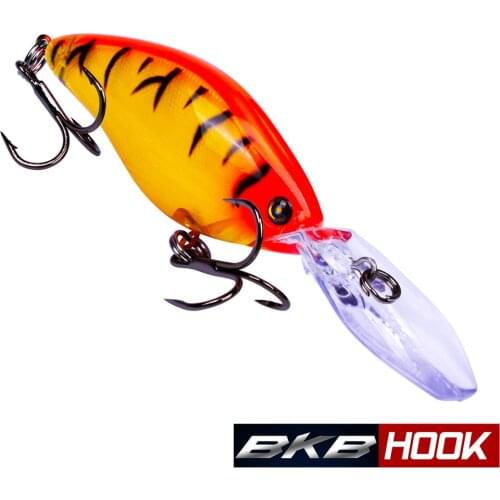 1PC Crankbait Fishing Lure 11.2cm 18.5g Crank Bait Artificial Bass Baits 4# BKB Hook Hard Wobblers Tackle