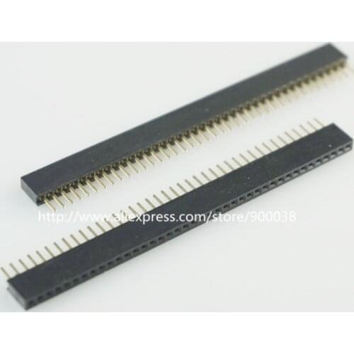 10pcs 1x40 P 40 pin 1.27mm Pitch Pin Header Female 4.30 mm Height single row straight through hole DIP Rohs Lead free