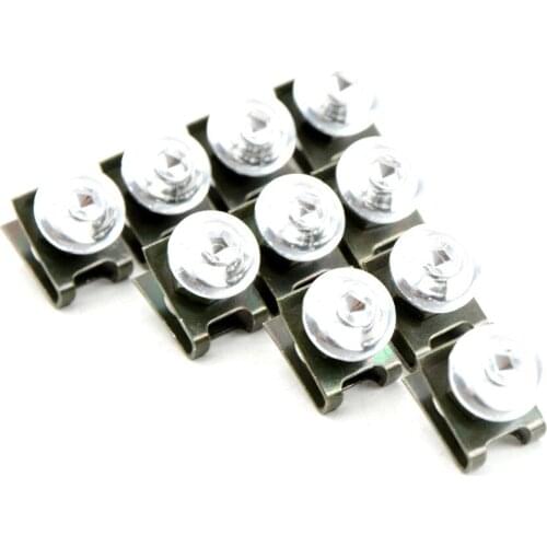 10 piece CNC Aluminium 6MM Motorcycle Body Fairing Bolts Fastener Clips Screw Sportbike FOR 1190 RC8 Suzuki GSX R 600 YAMAHA