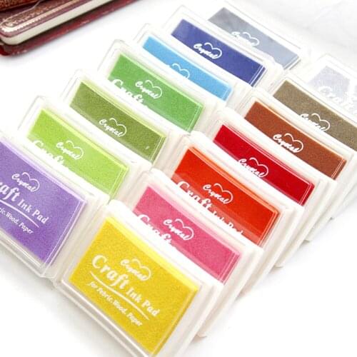 15 Colors Inkpad Handmade DIY Craft Oil Based Ink Pad Rubber Stamps Fabric Wood Paper Scrapbooking Ink pad Finger Paint Wedding