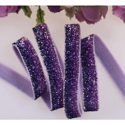 3/8" frosted glitter elastic B-76 for accessaries, 250yards/roll