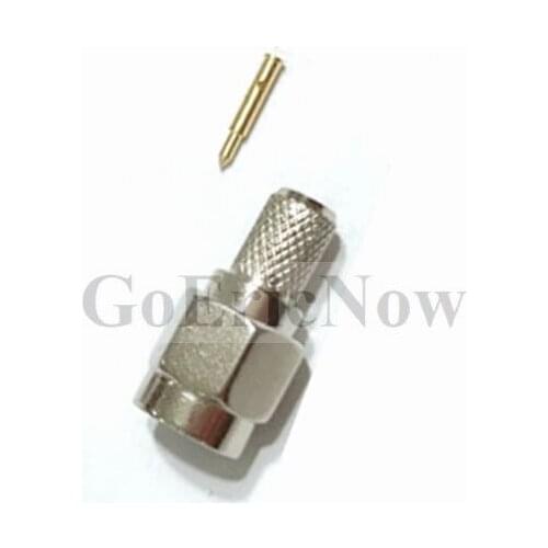 5 pcs RF Connector Adapter Nickplated SMA/RP-SMA male plug pin crimp for RG58 RG142 LMR195 RG400 Cable Connector Plug