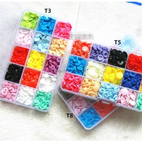 50Sets Plastic Snap Button Pliers Snap Buttons Used for T3 T5 T8 utilizado para T5 sewing
