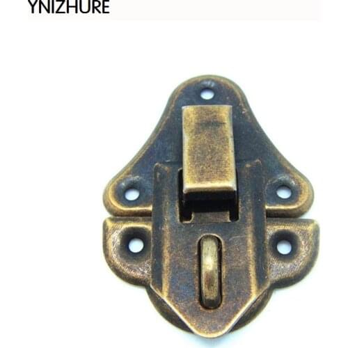 50pcs 35 * 50MM antique trunk lock hasp buckle dark wooden boxes decorative buckle latch hook locks