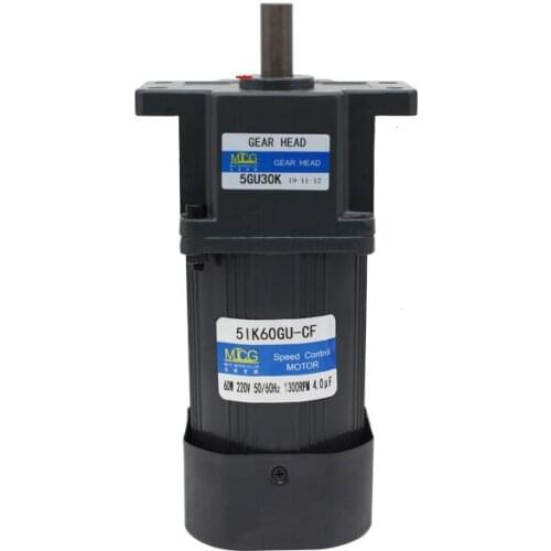 5IK60GU-CF 60w 220V/380V AC Gear Reduction Induction Motor, Forward and Reverse, Fixed Speed 3K-200K