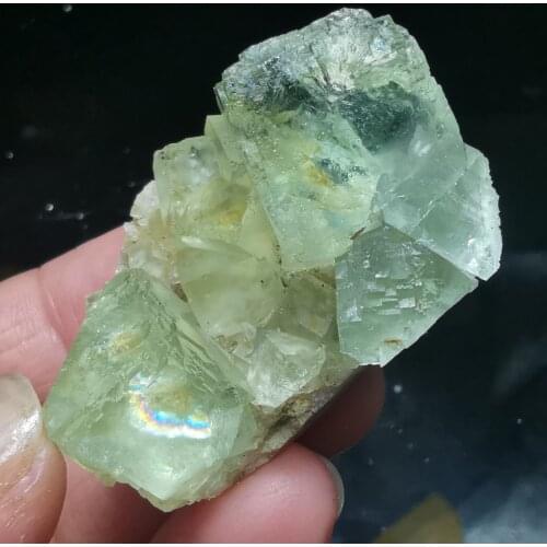 67.9gNatural rare grass green fluorite mineral specimen stone cluster healing crystal stone decoration QUARTZ GEM