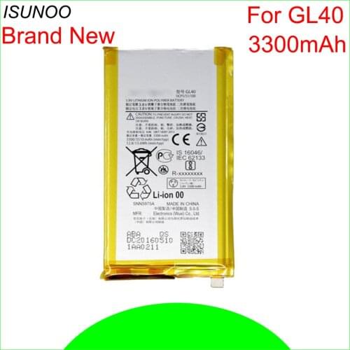 ISUNOO GL40 3300mAh Mobile Battery For Motorola Moto Z Play Droid XT1635 XT1635-01/02/03 Batteries Rechargeable Accumulato
