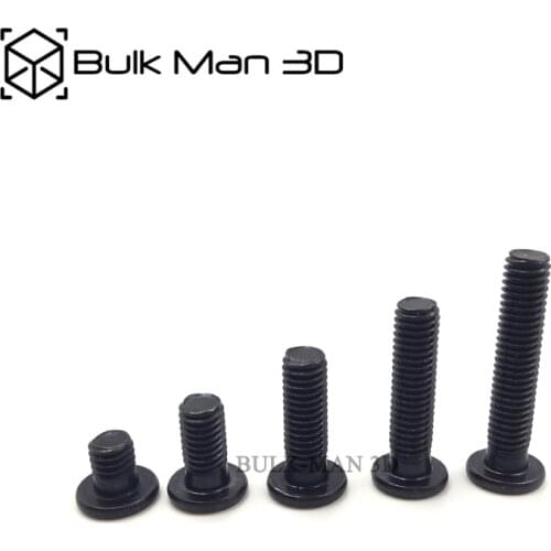 100pcs/pack CNC 3D Pinter Parts Black M5 Low Profile Screws M5*25/30/35/40/45/50mm for V-slot/T-slot accessories