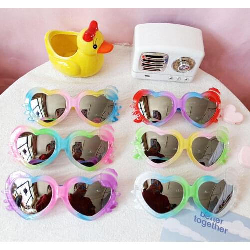 Children Cartoon Love Heart-shaped Toy Glasses Sunglasses Baby Girl Boy Goggles Toy Glasses Outdoor Kids Summer Beach Holiday