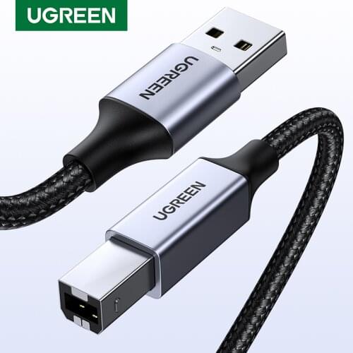 UGREEN USB Printer Cable USB 2.0 Type A Male to Type B Male Printer Scanner Cable Cord High Speed for Brother HP Canon Lexmar