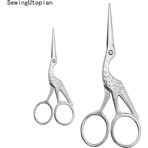 Stainless Steel Classic Scissors Crane European-style Small Cross-Stitch Scissor Sewing Accessories Home Tailor Scissors for Mom