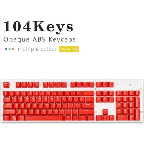 104pcs/set OEM Keycaps For Gaming Mechanical Keyboard Opaque ABS Colorful Key Caps Universal Column Blue/Red/Brown/Black Switch