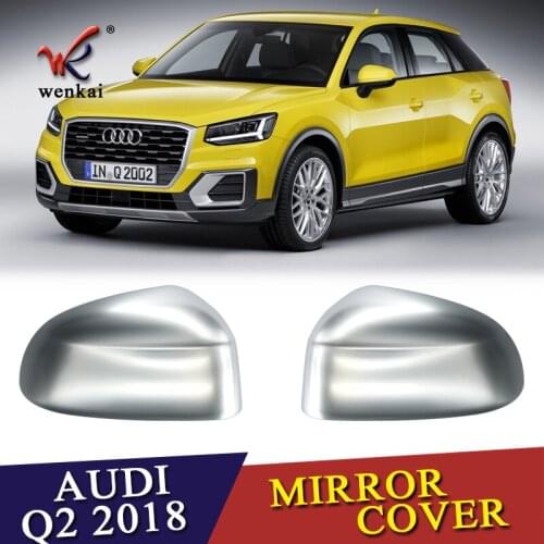 For Audi Q2 2017 2018 2019 ABS Matte Side Rearview Mirror Cover Trims Protector Accessories Car-Styling 2pcs