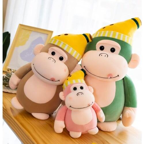 Zqswkl 24/40/50cm cute animal plush toy banana monkey dolls childrens toys girl birthday gift soft pillow hugs for car